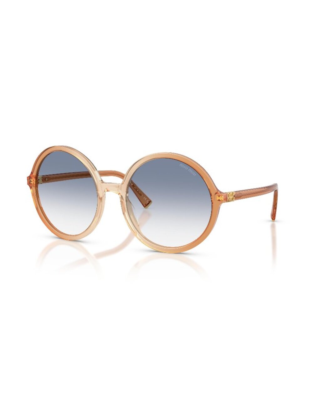 New Miu Miu Women's Sunglasses Blue Lens Acetate Frame MU B02S 26G80O 59
